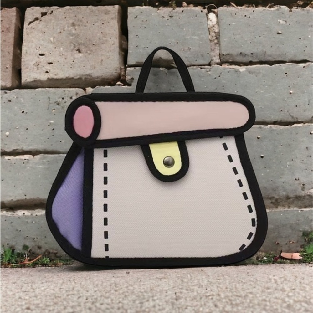 Pop Art/Comic Book/Kawaii Style crossbody‎ change purse shaped bag​